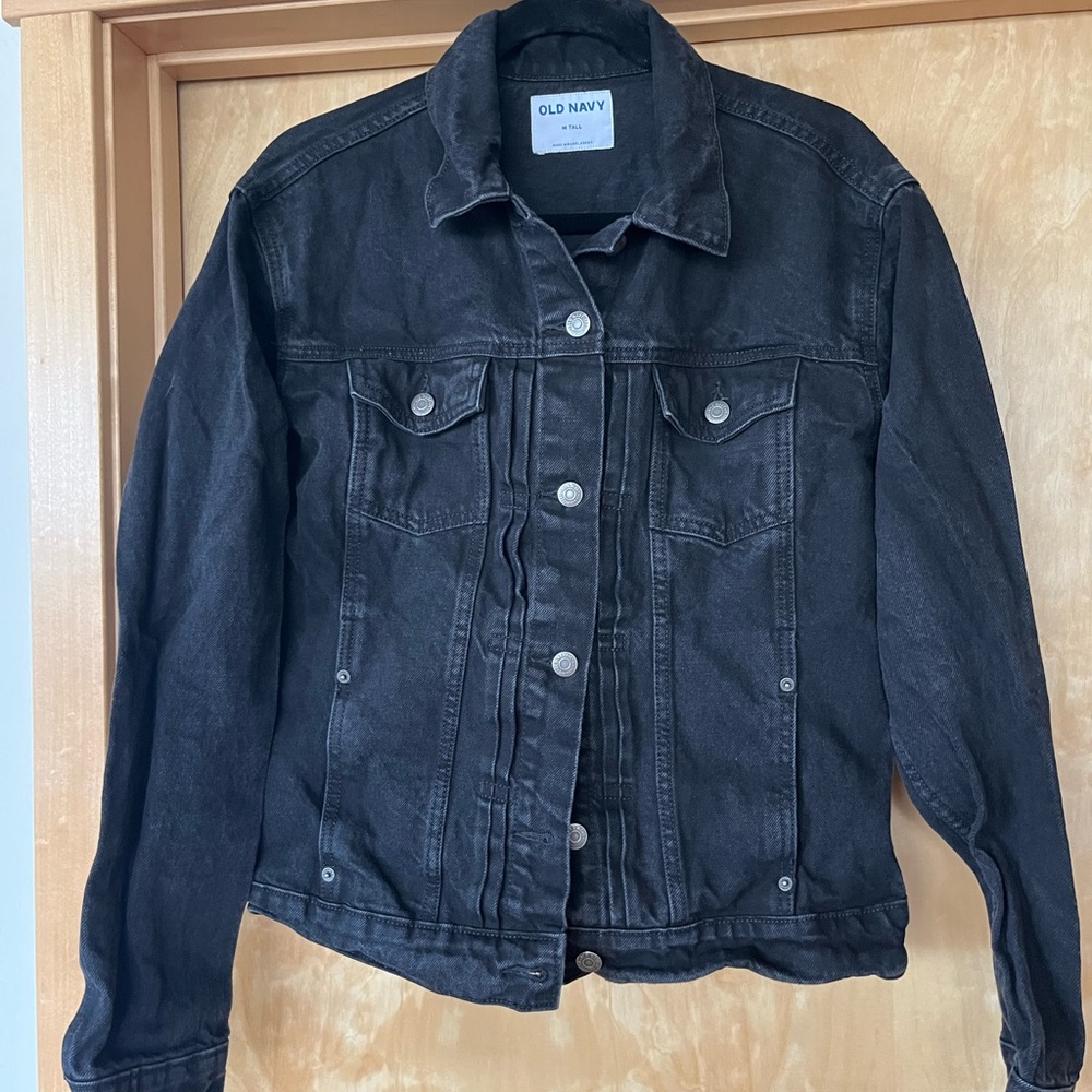 Old Navy Tall Women's Black Denim Jacket